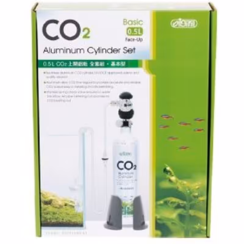 ISTA 0.5 Litre CO2 Aluminum Cylinder Set Face up Basic IndieFur.com