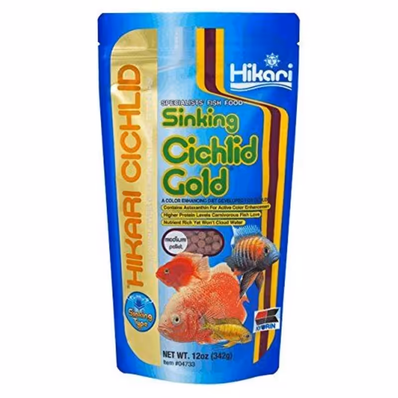 Hikari Cichlid Gold Sinking 342 gm Medium Pellet Hikari Cichlid Gold Sinking