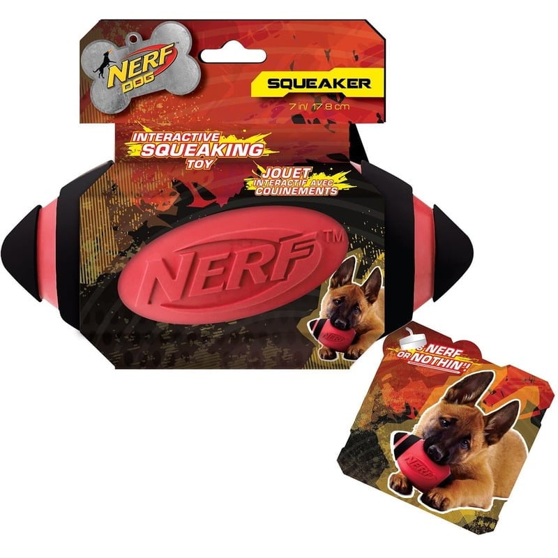 NERF Rubber Squeak Football 7-inch NERF Rubber Squeak Football 7-inch - Image 4