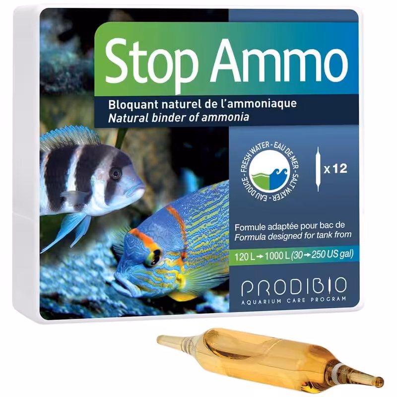 IndieFur - Branded Online Aquarium Store in India. Prodibio Stop AMMO 12 Vials