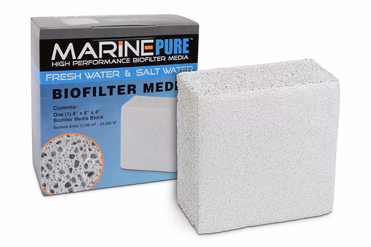 Marinepure Block High Performance Biofilter Media (8X8X4 In) Indiefur.com