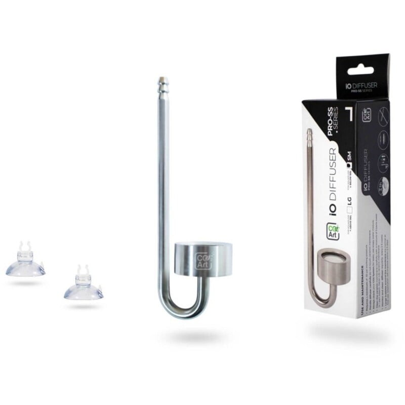 Co2Art IO Diffuser - Stainless Steel Series In Tank CO2 Diffuser Small Co2Art IO Diffuser - Stainless Steel Series In Tank CO2 Diffuser Small