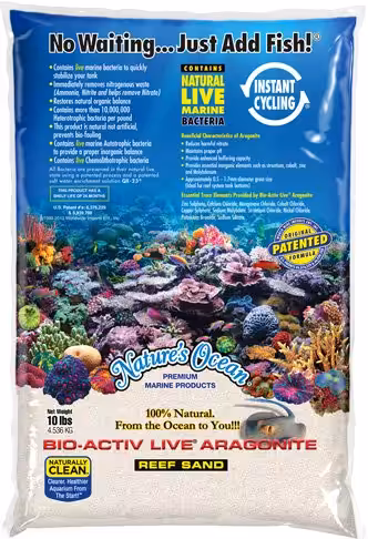 Natures Ocean Natural White Live Sand 20 Lbs