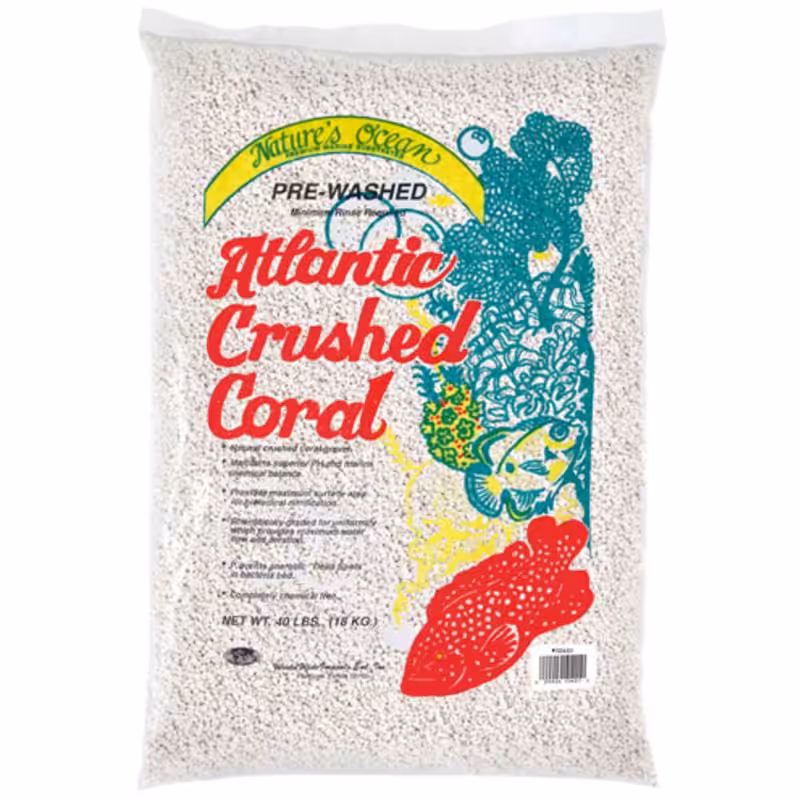 Natures Ocean Premium Atlantic Crushed Coral With Aragonite 20 Lbs