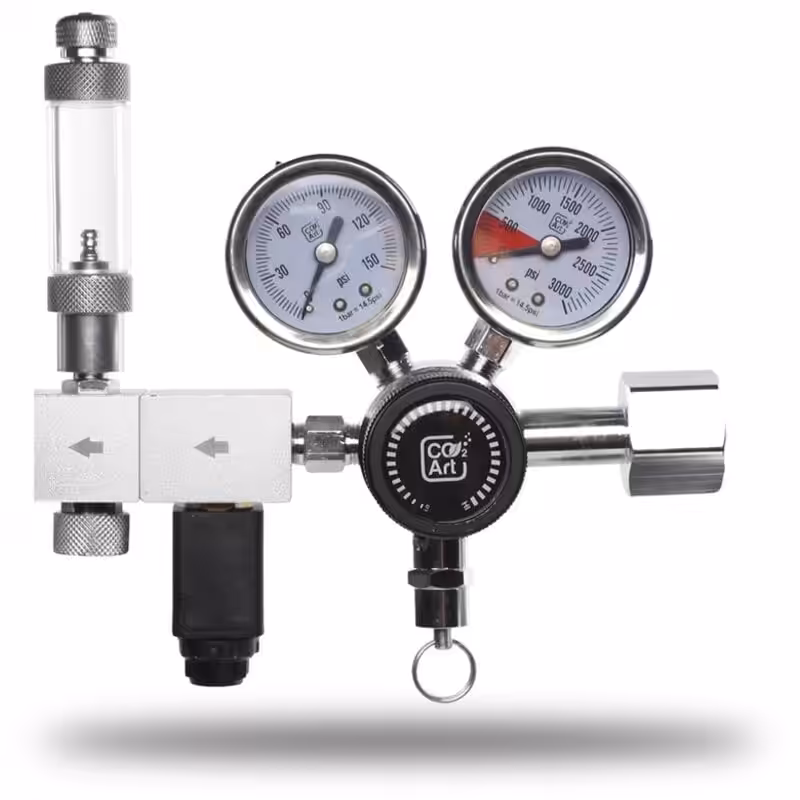 Co2Art Pro Elite Series Regulator with Solenoid