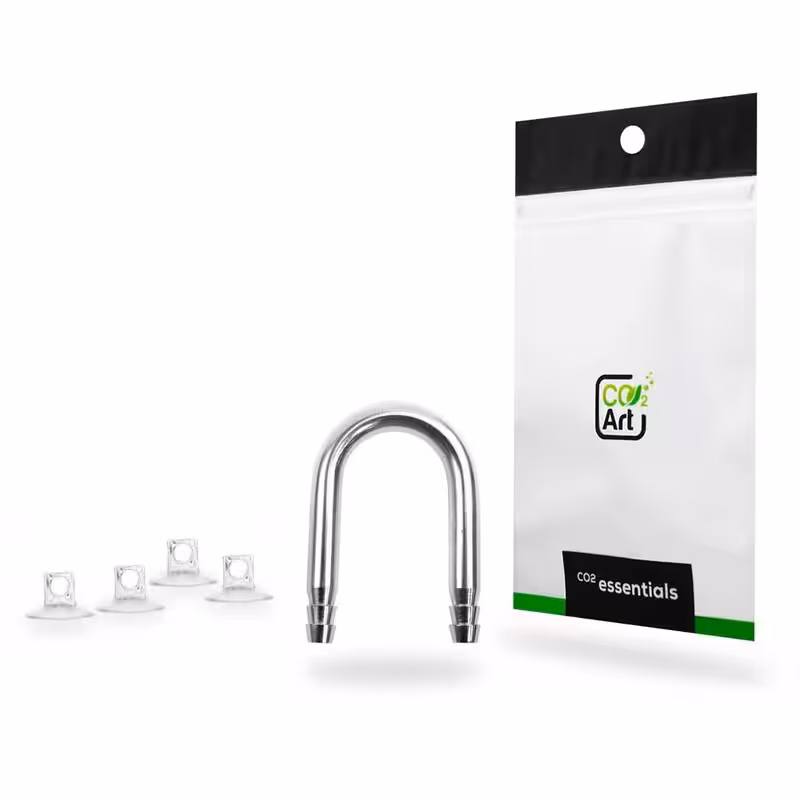 Co2Art NEW SS-Series U-Bend Stainless Steel Tubing Connector + 4x Suction Cups
