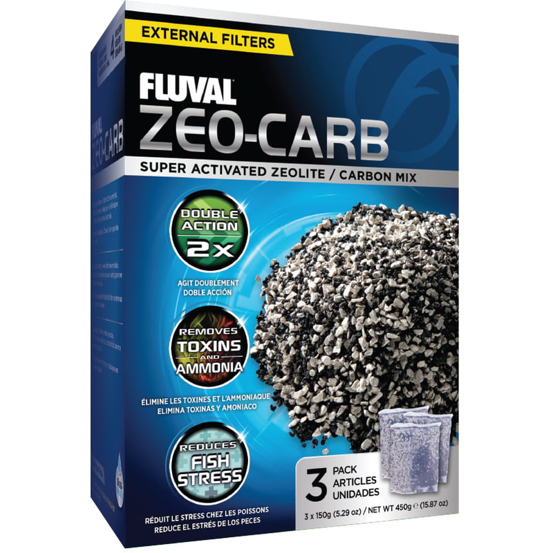 Fluval Zeo - Carb 450 Gram (3 * 150 gm) Fluval Zeo-Carb