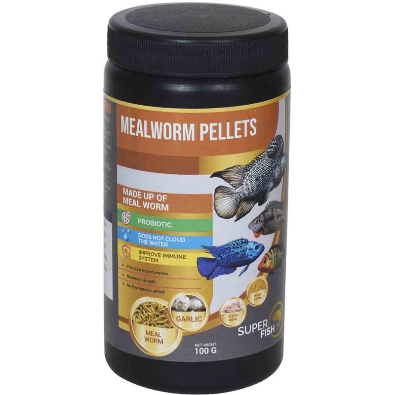 Teraa Superfish Mealworm Pellets 100 gm Teraa Superfish Mealworm Pellets 100 gm