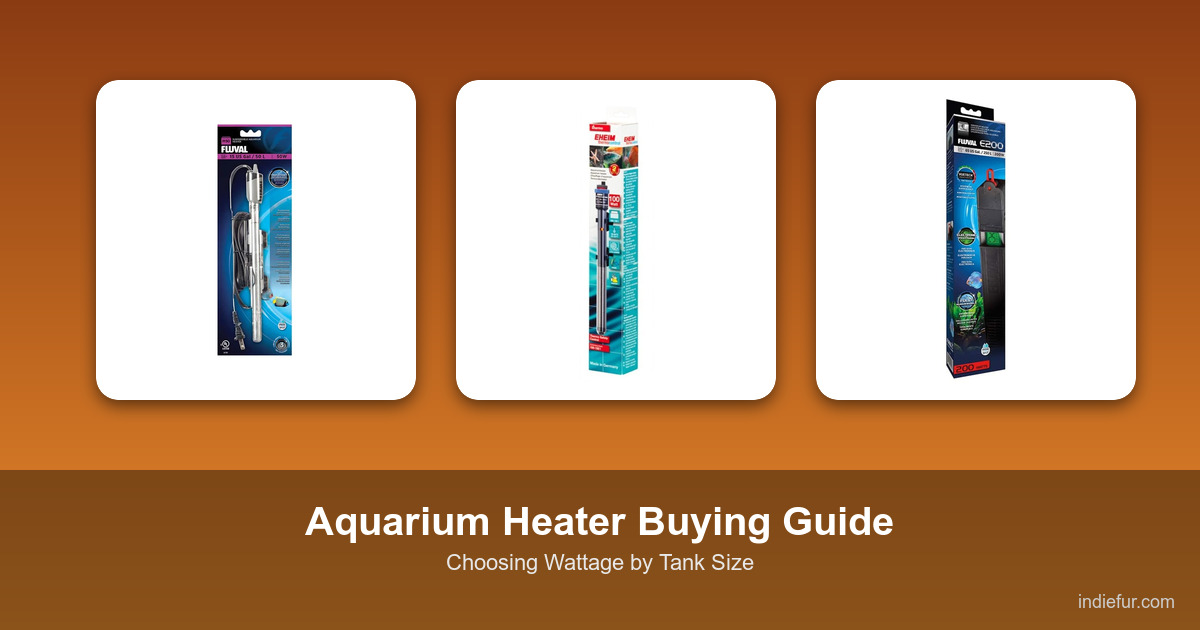 Fluval M 50W, EHEIM Jager 100W and Fluval E 200W aquarium heaters
