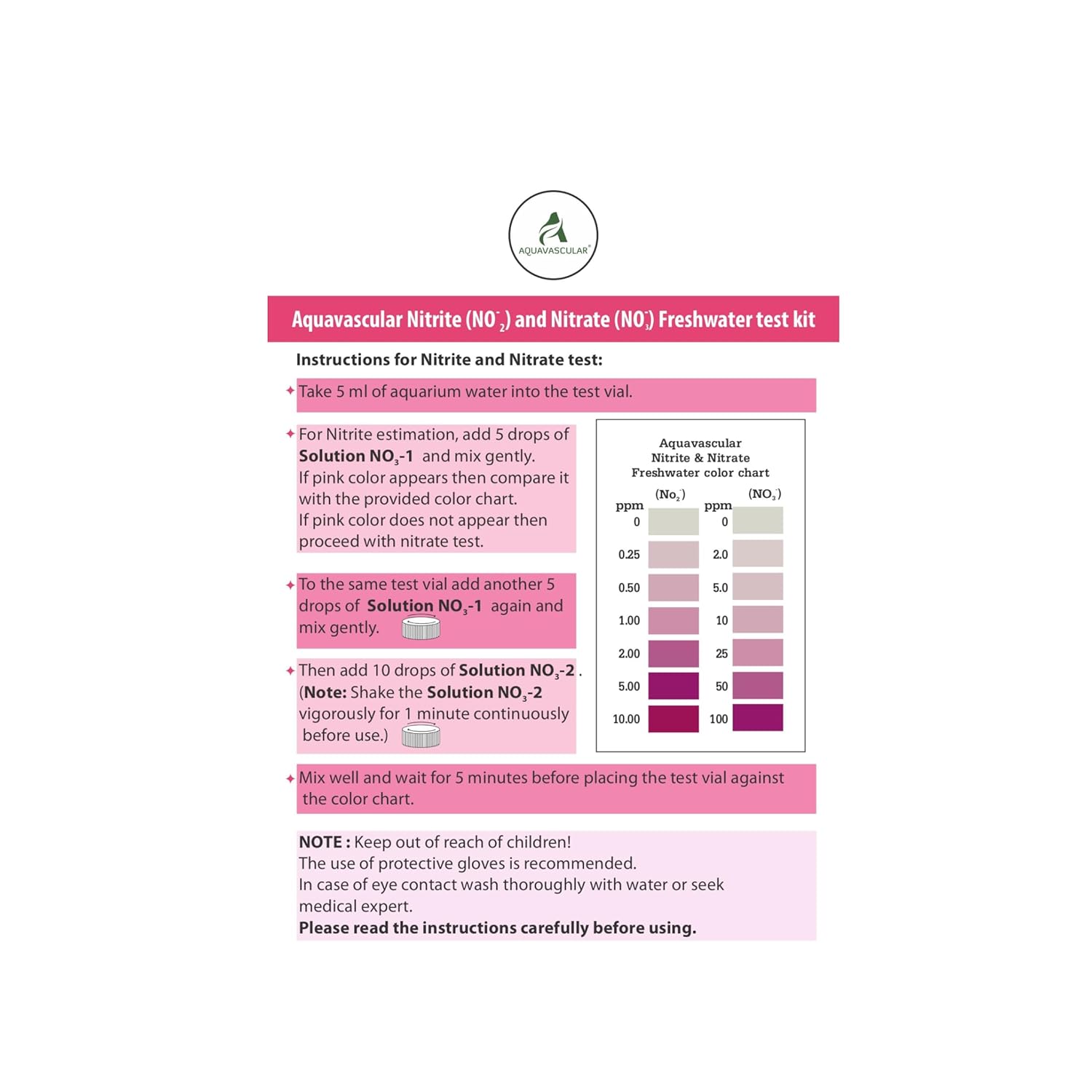 Aquavascular Freshwater PAN Test Kit Aquavascular Freshwater PAN Test Kit