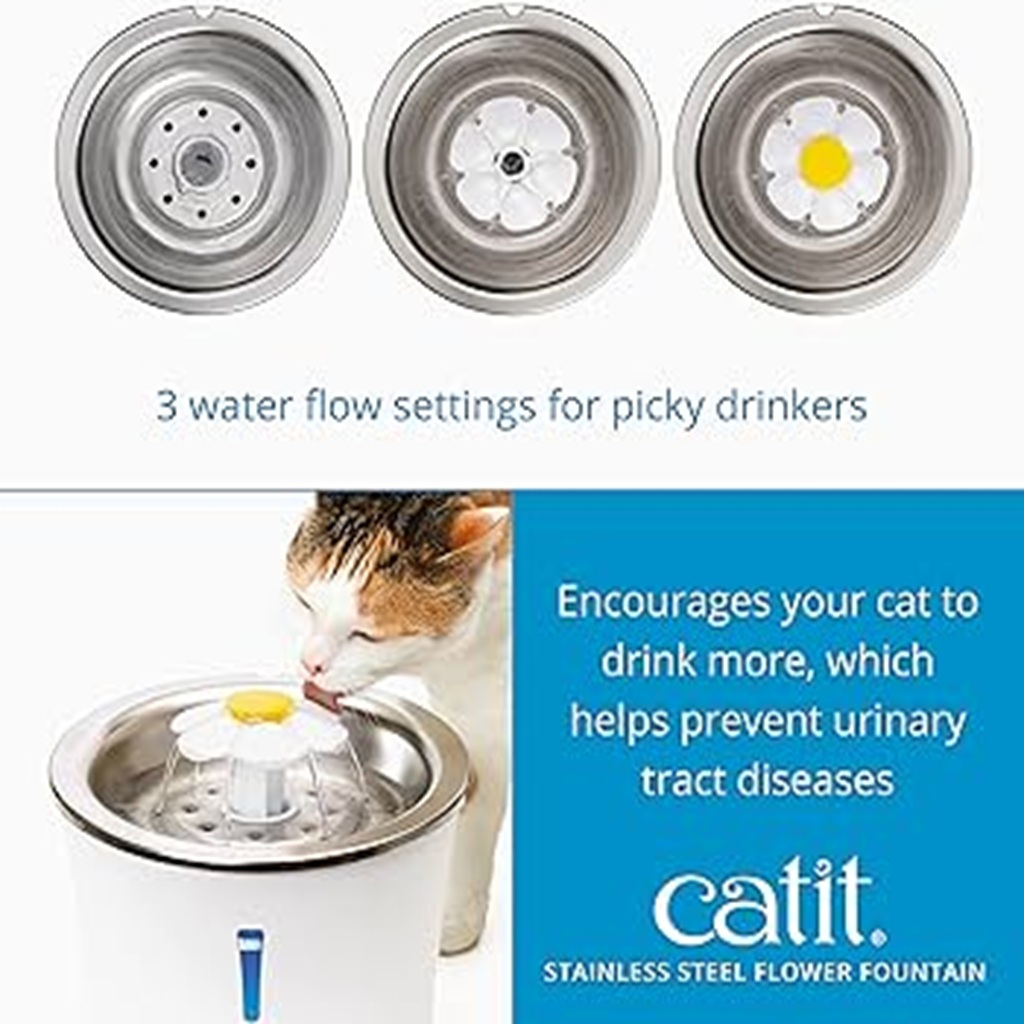 Catit 2.0 Flower Fountain With Stainless Steel Catit 2.0 Flower Fountain With Stainless Steel