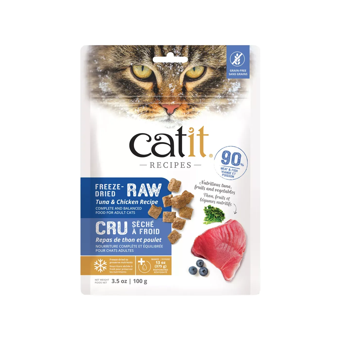 Catit Dry Cat Food Freeze Dried Raw Tuna and Chicken Recipe 100g