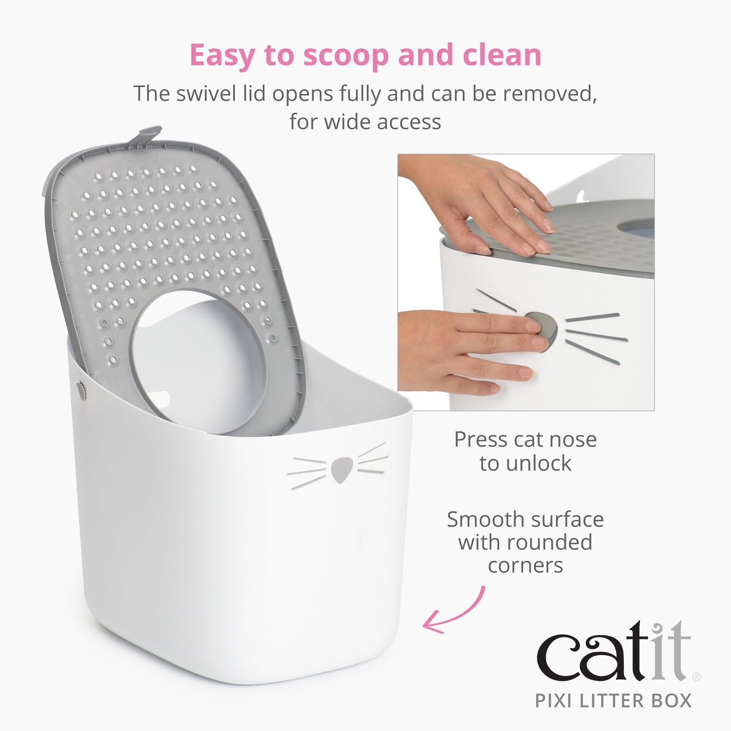 Catit Pixi Litter Box- Gray Catit Pixi Litter Box- Gray