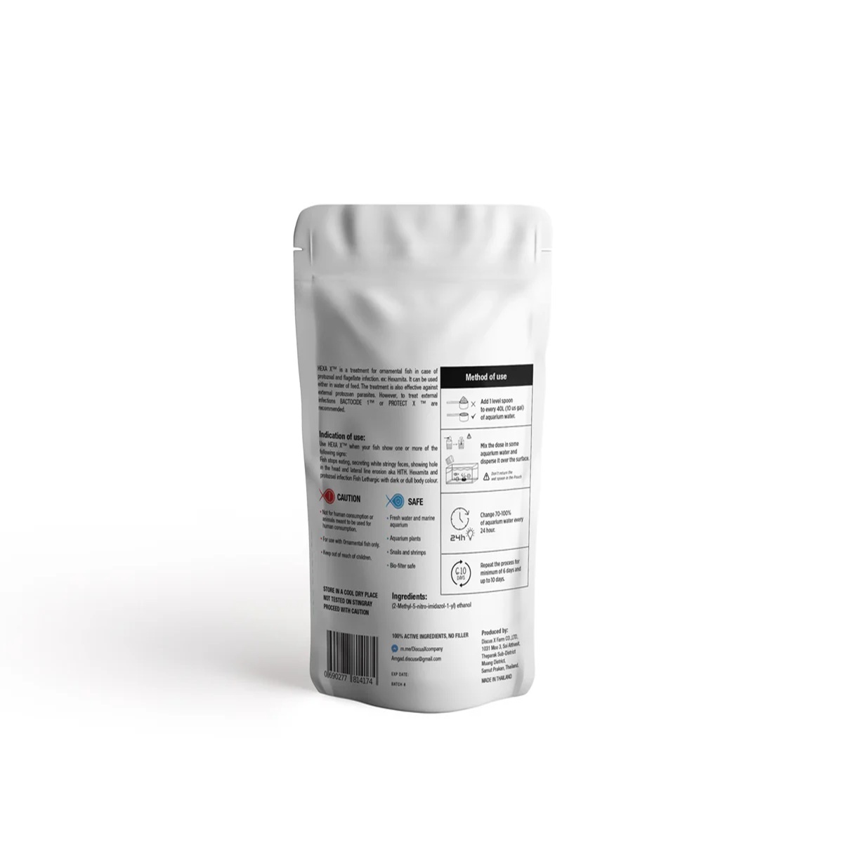 DiscusX HexaX-20g (Effective Against Protozoa, Hexamita and Flagellate Fish Infection) DiscusX HexaX-20g (Effective Against Protozoa, Hexamita and Flagellate Fish Infection)
