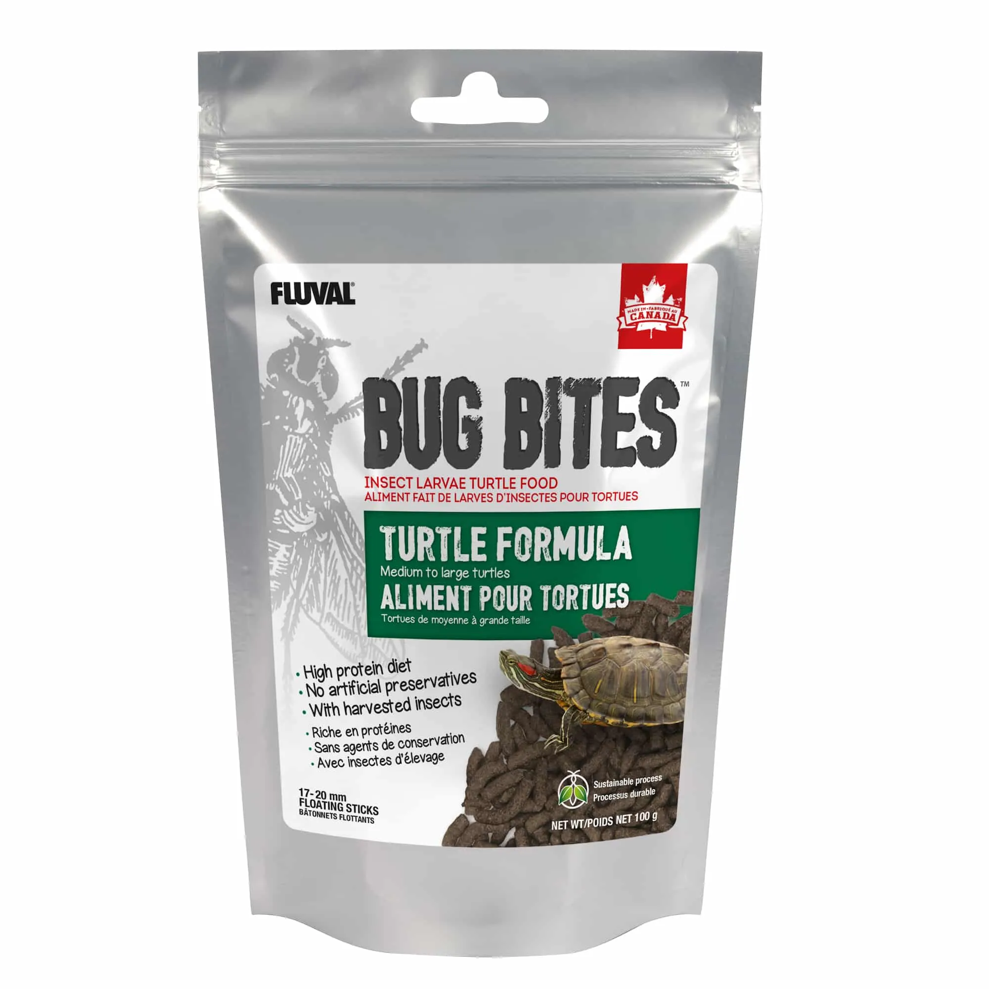 Fluval Bug Bites Turtle Sticks 100g