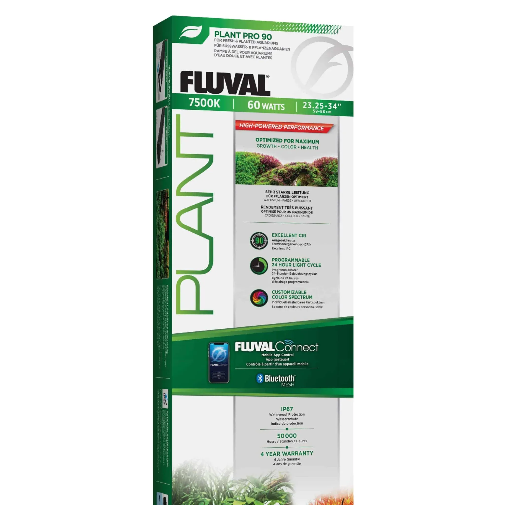 Fluval Plant Pro 90 LED Aquarium Light, 60W, Full Spectrum, 23.25–34 in / 59–88 cm