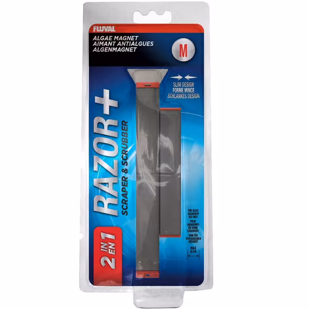 Fluval Razor+ 2-in-1 Algae Magnet Scraper (Medium)