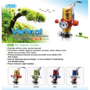 ISTA Single Gauge Pressure Reduced Co2 Controller Blue