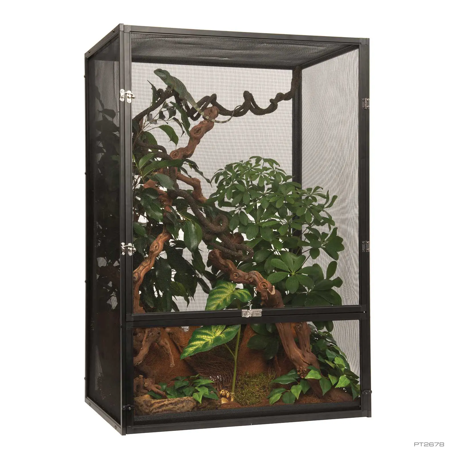 ExoTerra Screen Terrarium Medium X-Tall Aluminum Screen Habitat ET Screen Terrarium Medium X-Tall Aluminum Screen Habitat