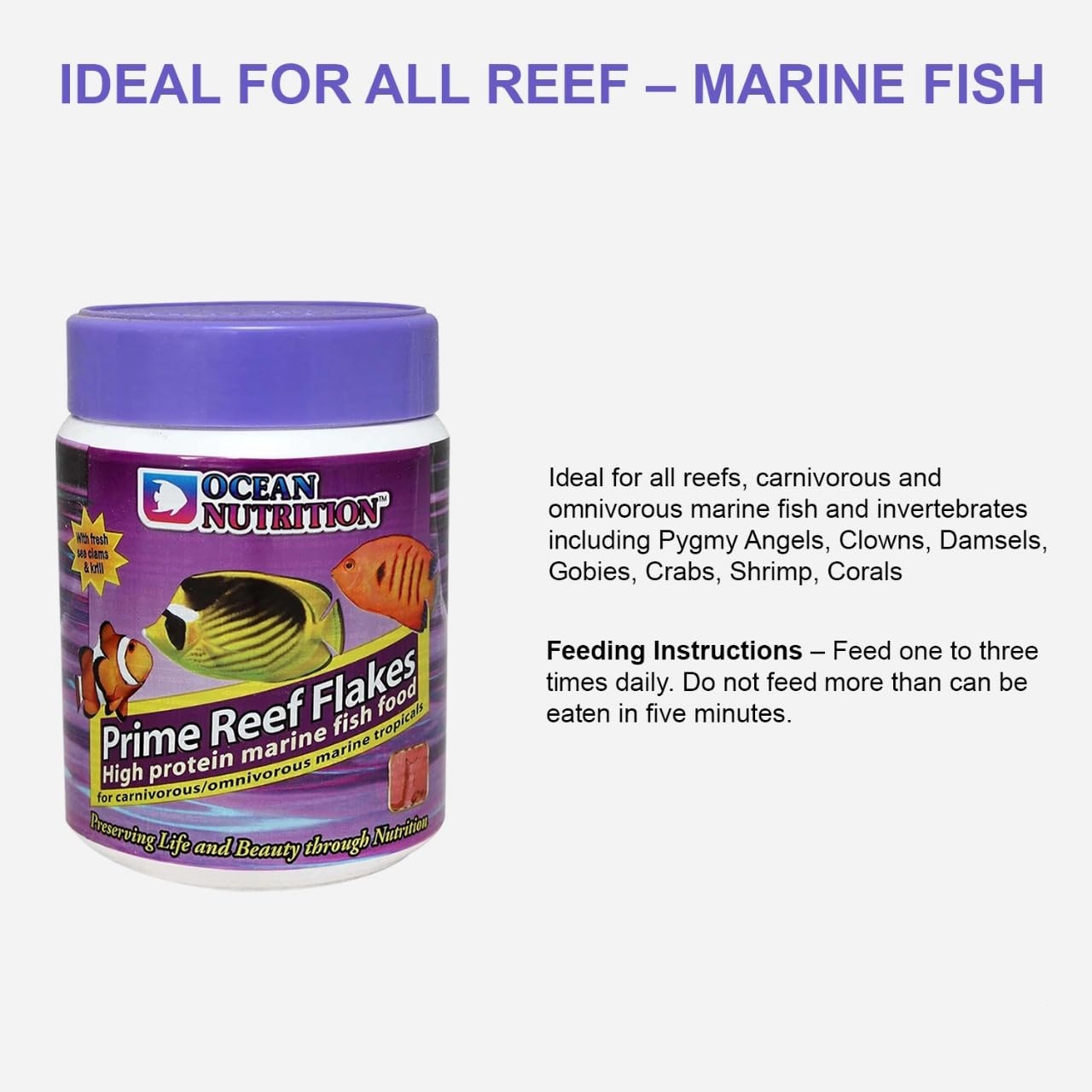 Ocean Nutrition Prime Reef Flake 156 Gm Ocean Nutrition Prime Reef Flake 156 Gm