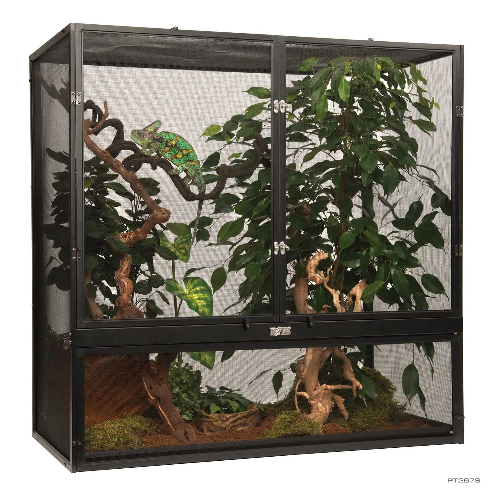 ExoTerra Screen Terrarium Large X-Tall Aluminum Screen Habitat ET Screen Terrarium Large X-Tall Aluminum Screen Habitat