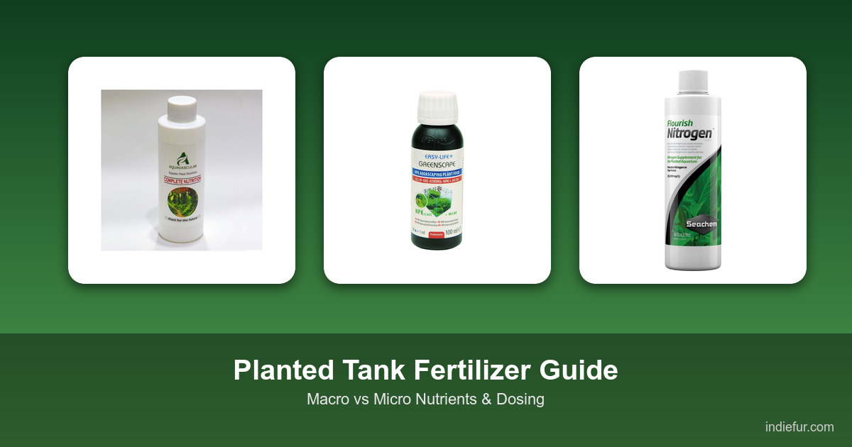 Aquavascular Complete Nutrition, Easy Life GreenScape and Seachem Flourish Nitrogen planted tank fertilizers