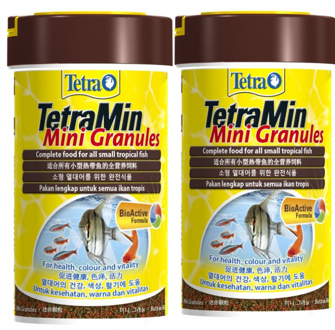 Tetra Min Mini Granules 45 gm / 100 ml - (Pack of 2) Tetra Min Mini Granules 45 gm / 100 ml