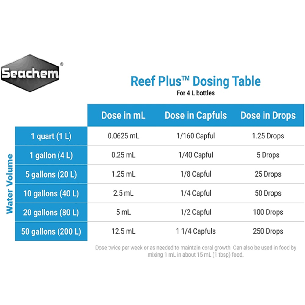 Seachem Reef Plus 4 Litres Seachem Reef Plus 4 Litres