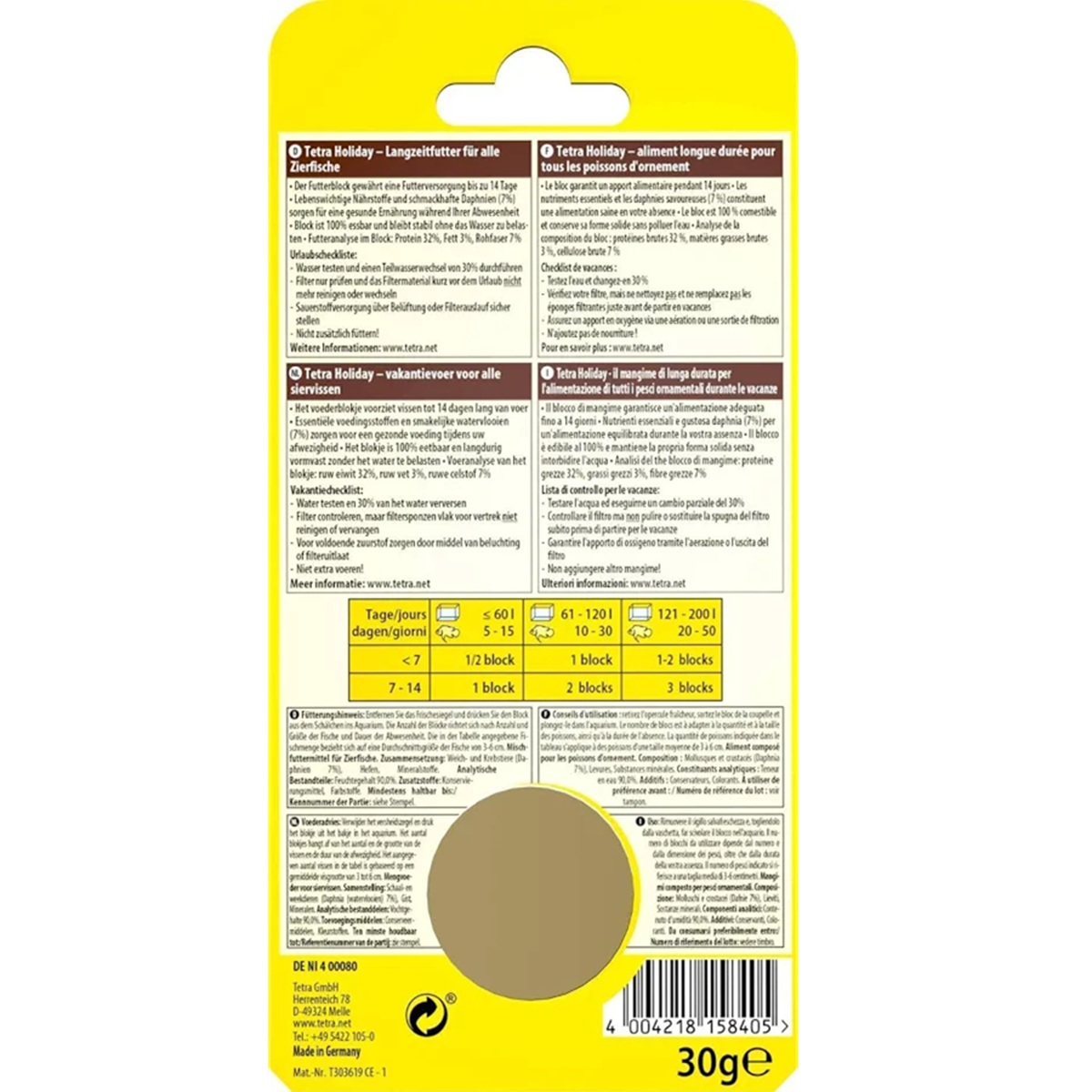 Tetra Holiday 30 gms - (Pack of 2) Tetra Holiday 30 gms - (Pack of 2)
