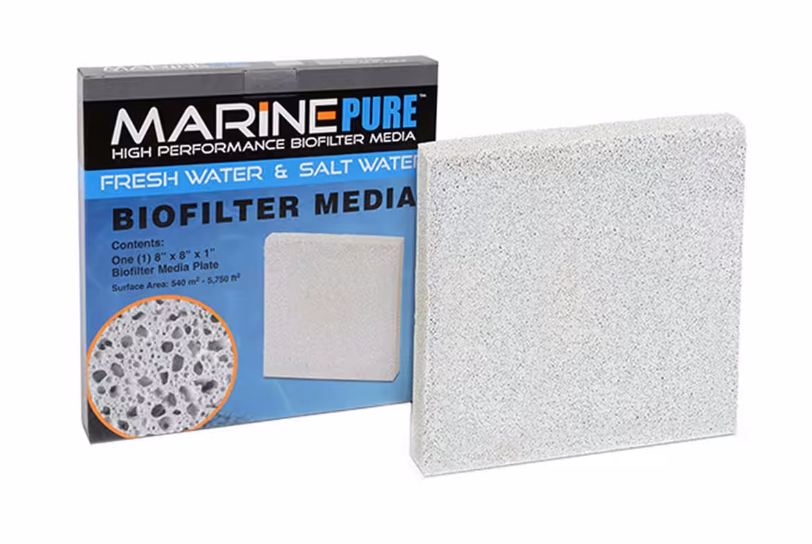 CerMedia MarinePure Plate Bio-Filter Media 8 by 8 by 1-Inch