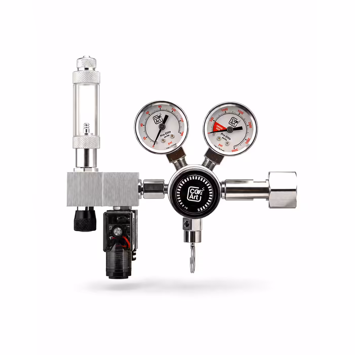 Co2Art Pro Elite Series Dual Stage Regulator with Solenoid