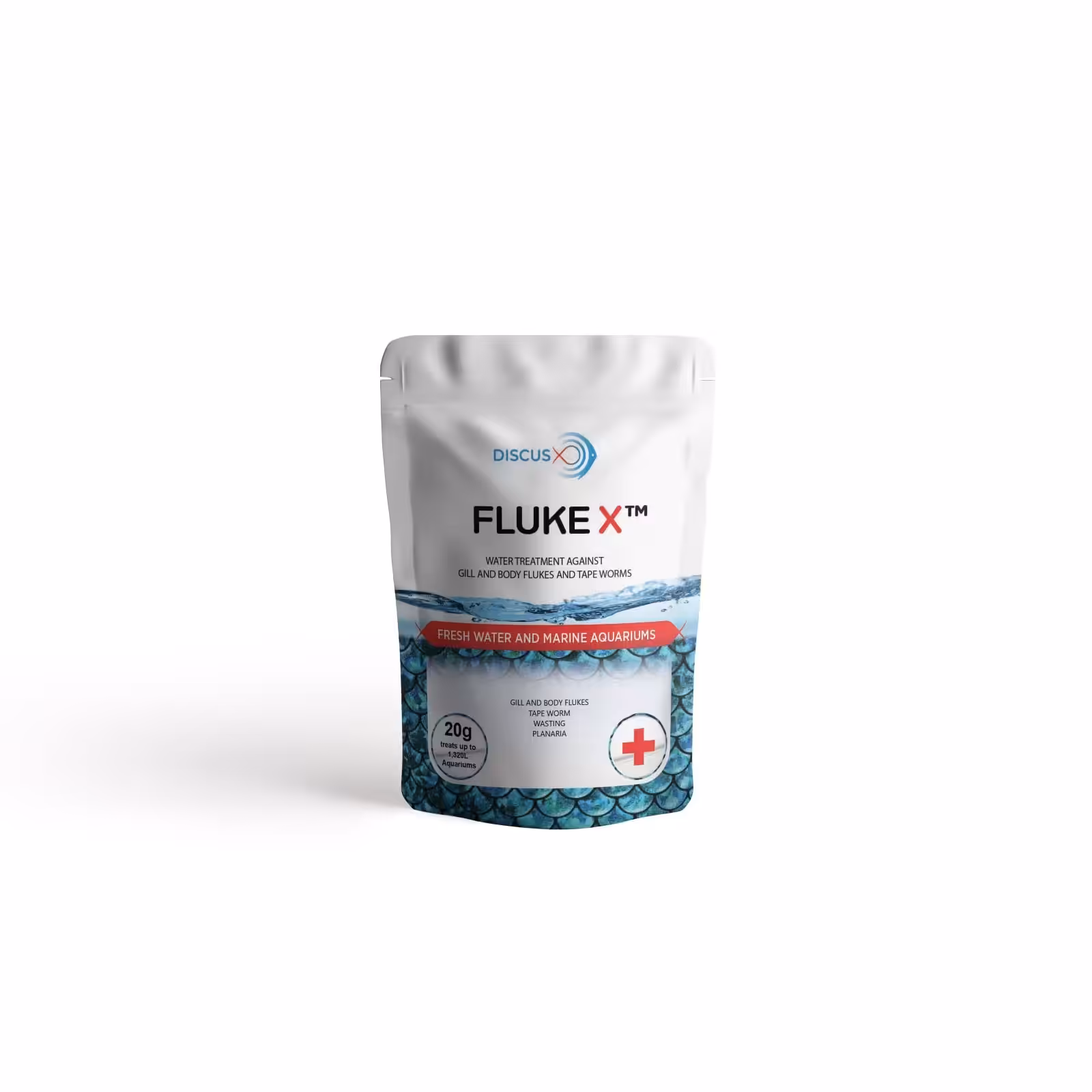 DiscusX Fluke X- 20g (Effective Against Gill and Body Flukes And Tape Worms)