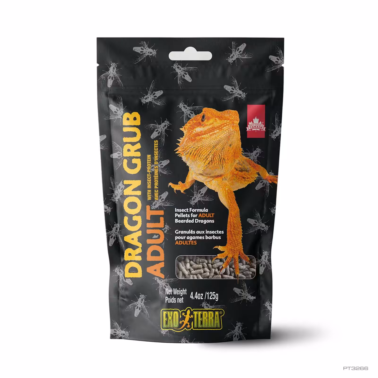 Exo Terra Dragon Grub Adult (125g/4.4 oz): Premium Insect-Based Diet for Bearded Dragons