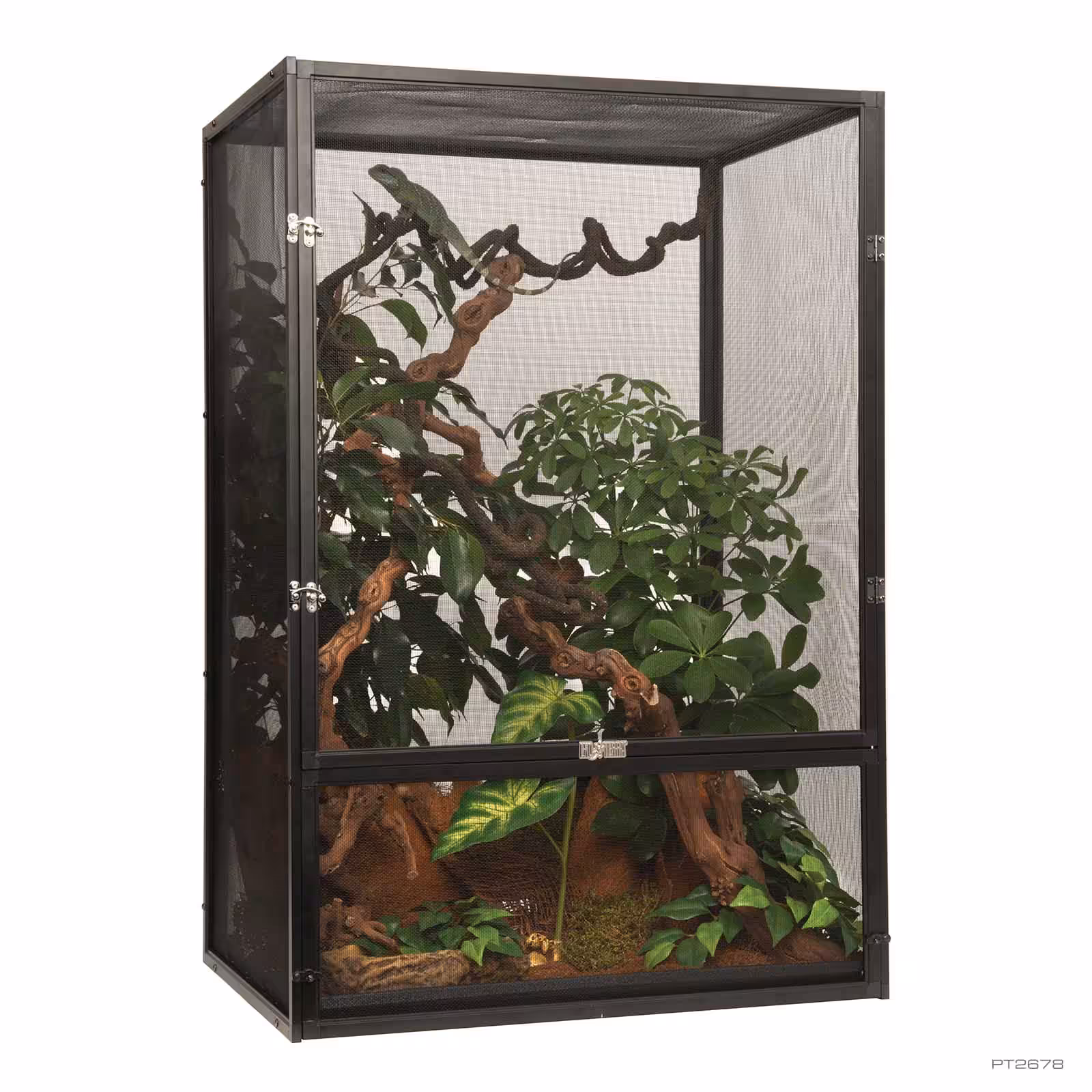 IndieFur - Branded Online Aquarium Store in India. ExoTerra Screen Terrarium Medium X-Tall Aluminum Screen Habitat