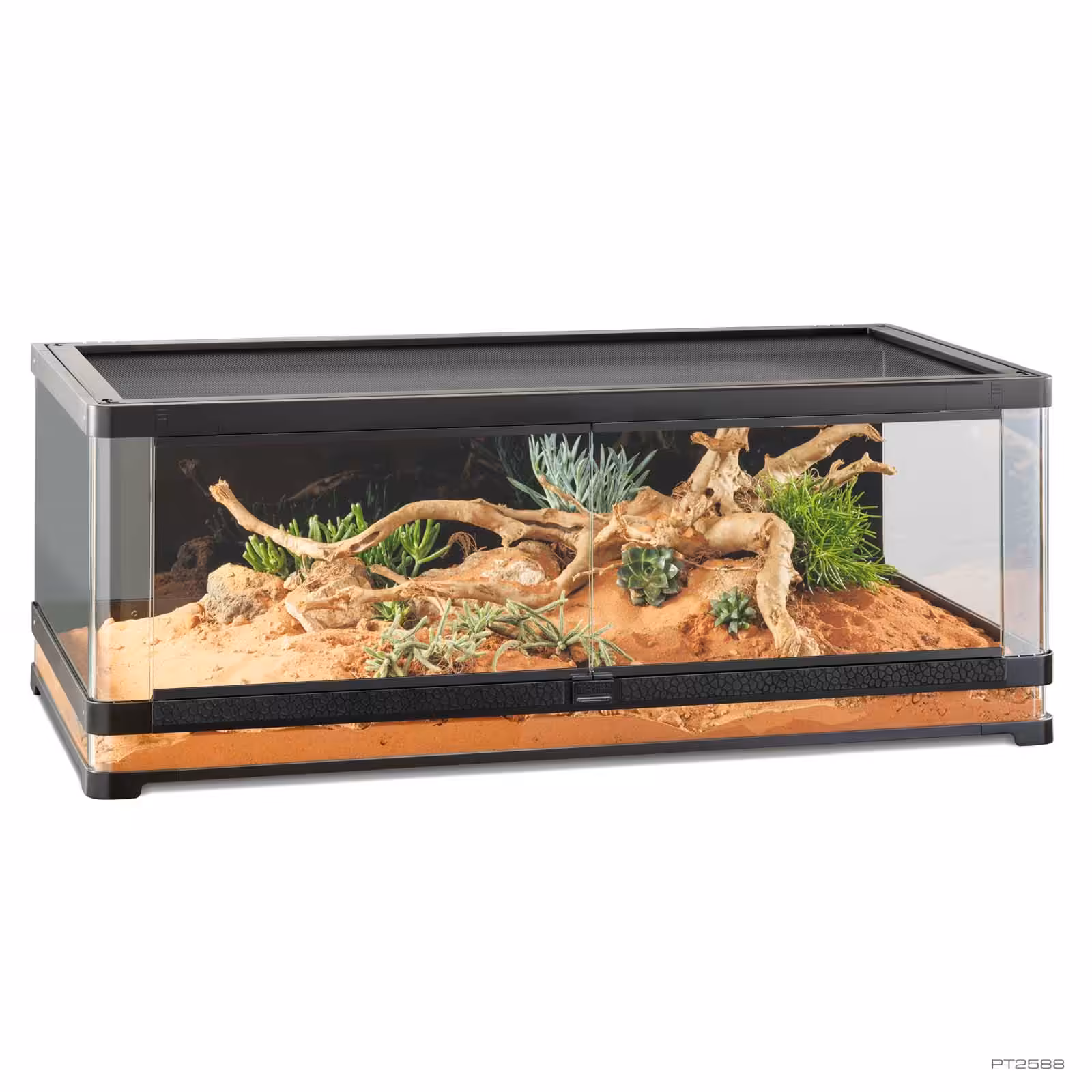 IndieFur - Branded Online Aquarium Store in India. Exoterra Vista 120 Panoramic Natural Terrarium 47x24x18