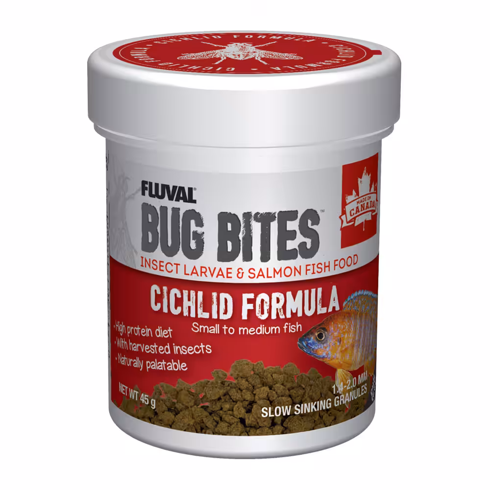 Fluval Bug Bites Cichlid Formula Granules Small – Medium (45g)