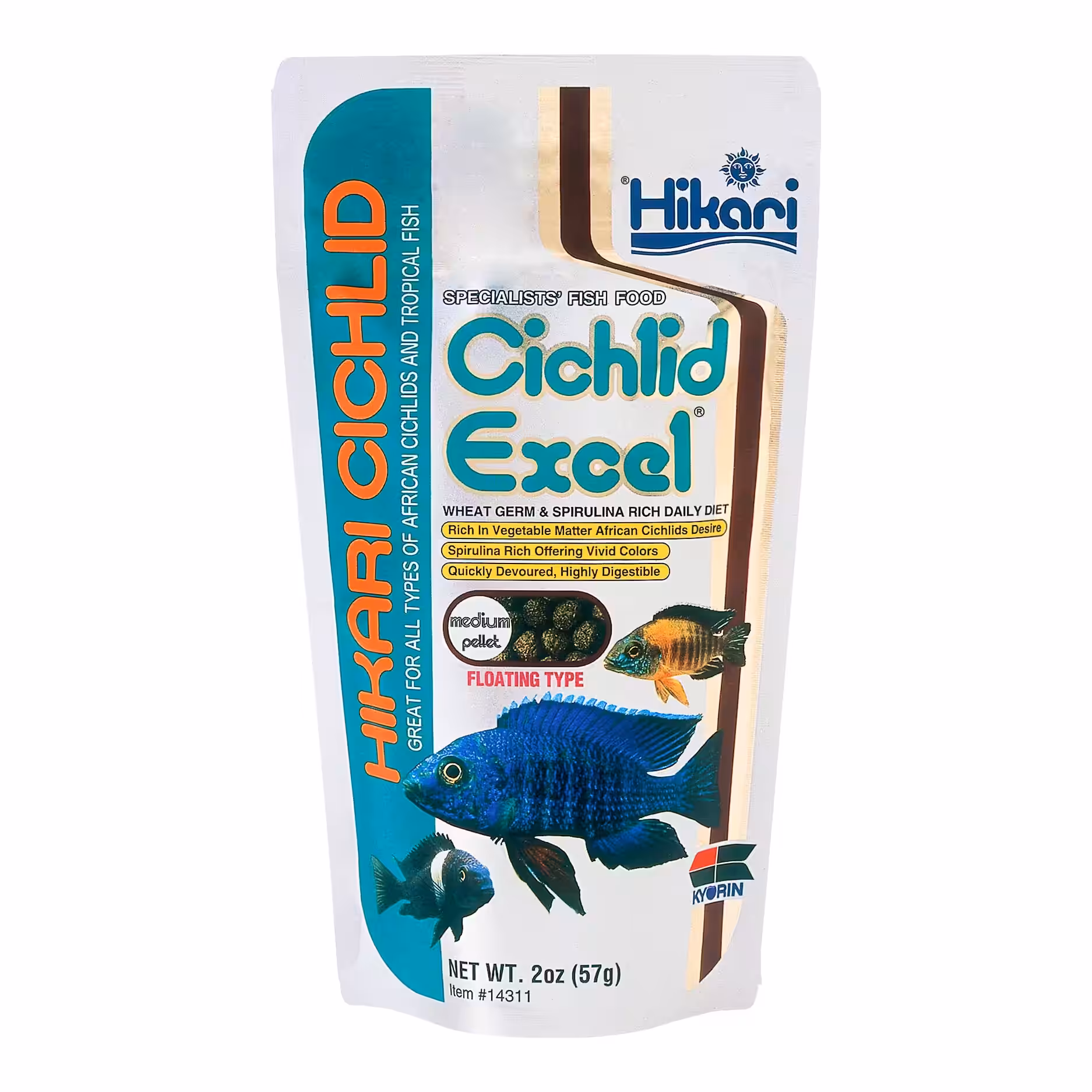 Hikari Cichlid Excel 57 gm Medium Pellet