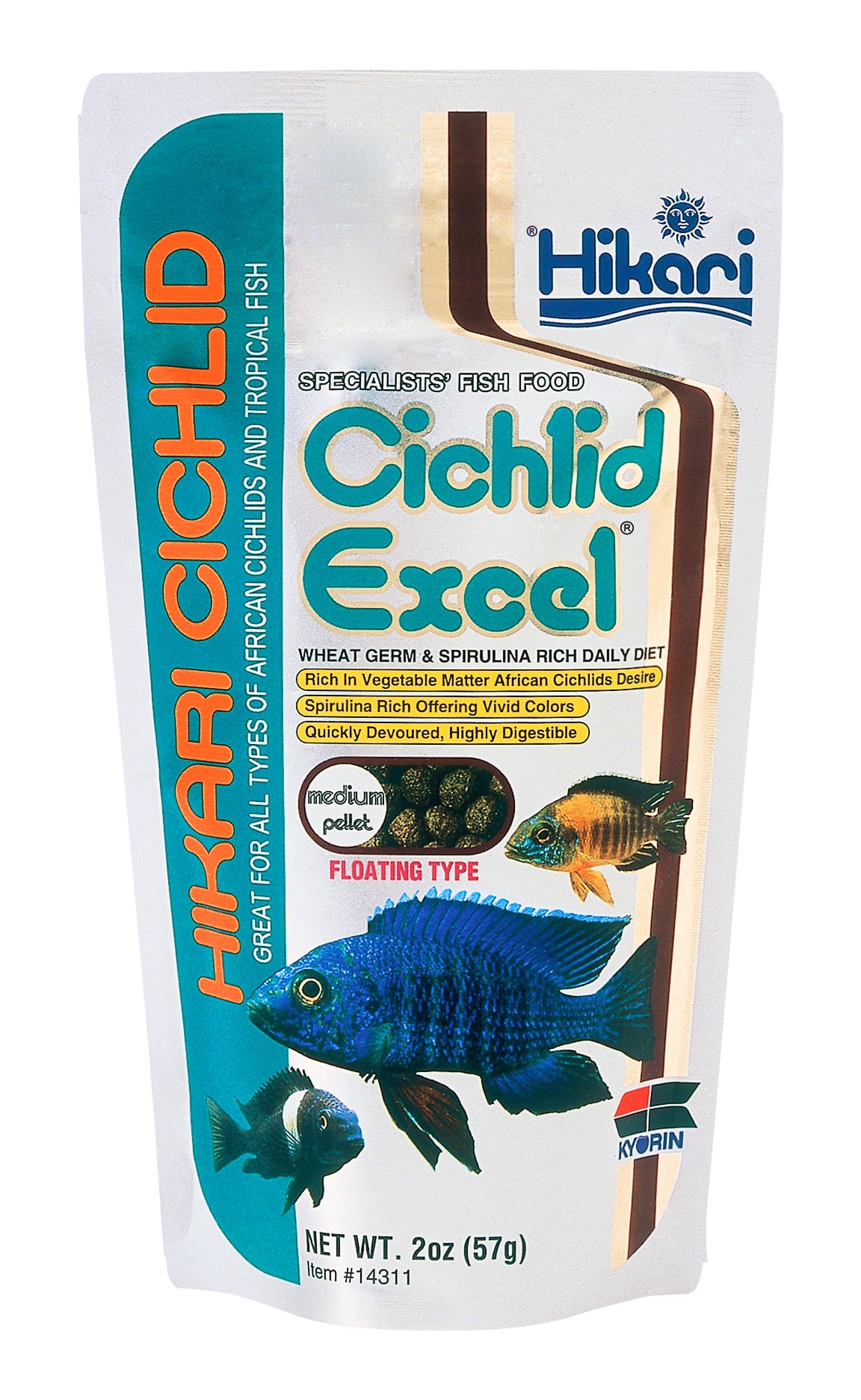 Hikari Cichlid Excel 57 gm Medium Pellet