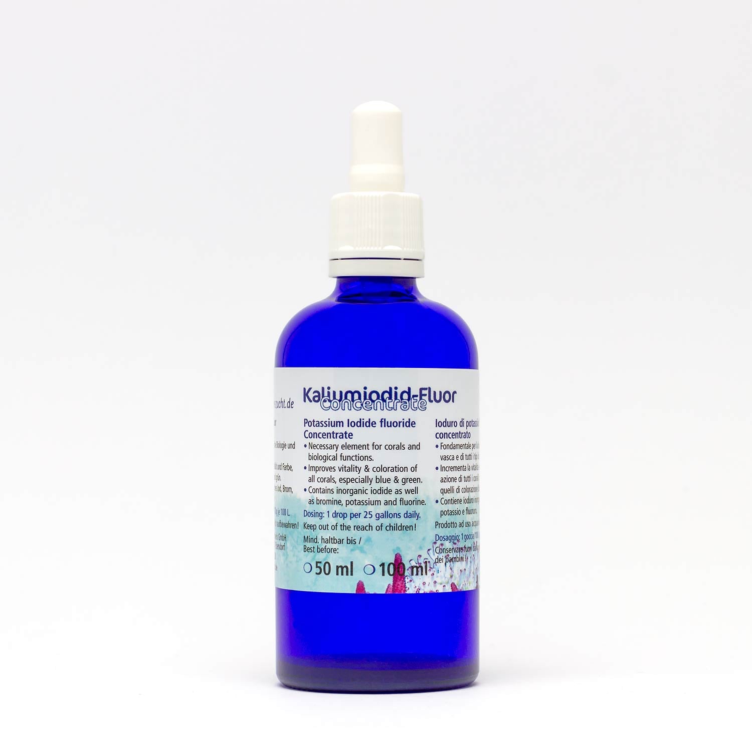 Korallen Zucht Kalium Iodide Fluoride Concentrate - 100 ml Korallen Zucht Kalium Iodide/Fluoride Concentrate - 100ml
