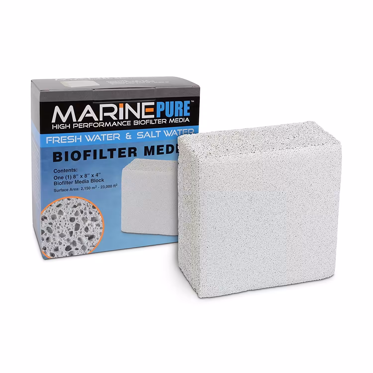 Marinepure Block High Performance Biofilter Media (8X8X4 In) Indiefur.com