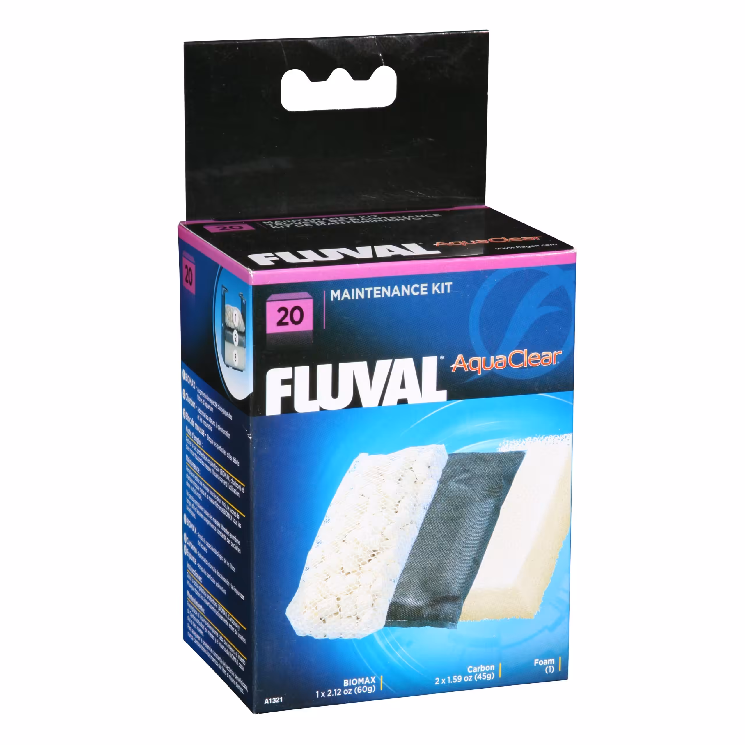 Media Maintenance Kit for Fluval AquaClear 20, up to 20 US Gal / 75 L: A1321