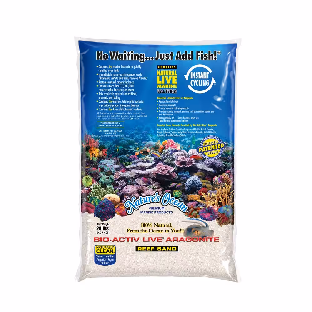 Natures Ocean Natural White Live Sand 20 Lbs