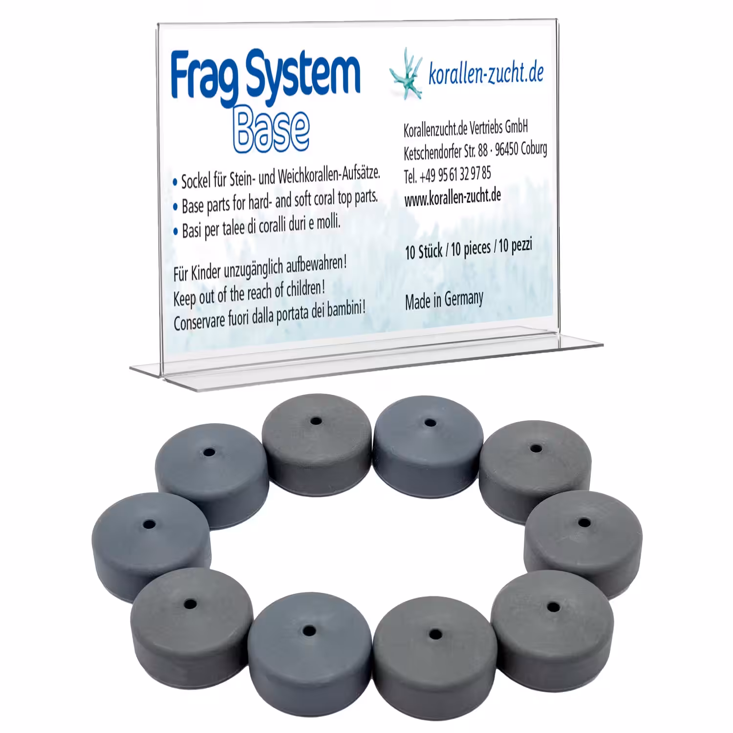 Korallen-Zucht Frag System Base / Sockel - 10 pcs